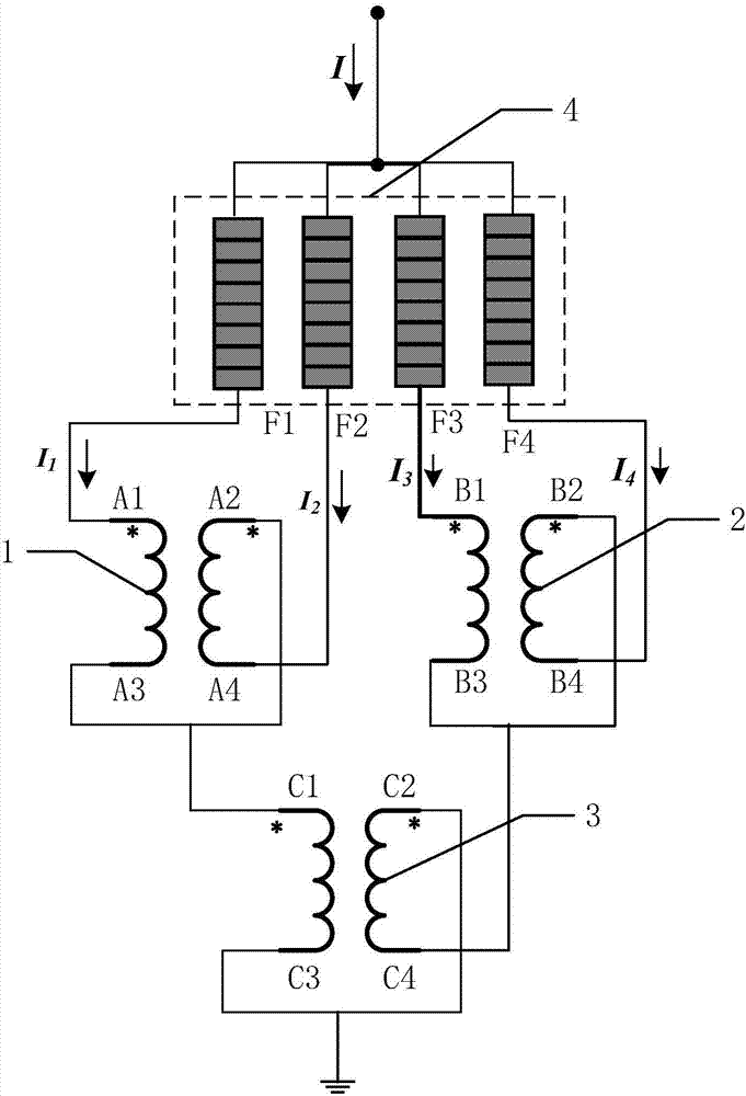 Current Sharing Method And Device For Four Column Parallel Connection