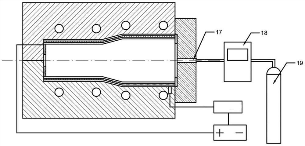 A kind of necking processing preparation method of fiber-metal tube