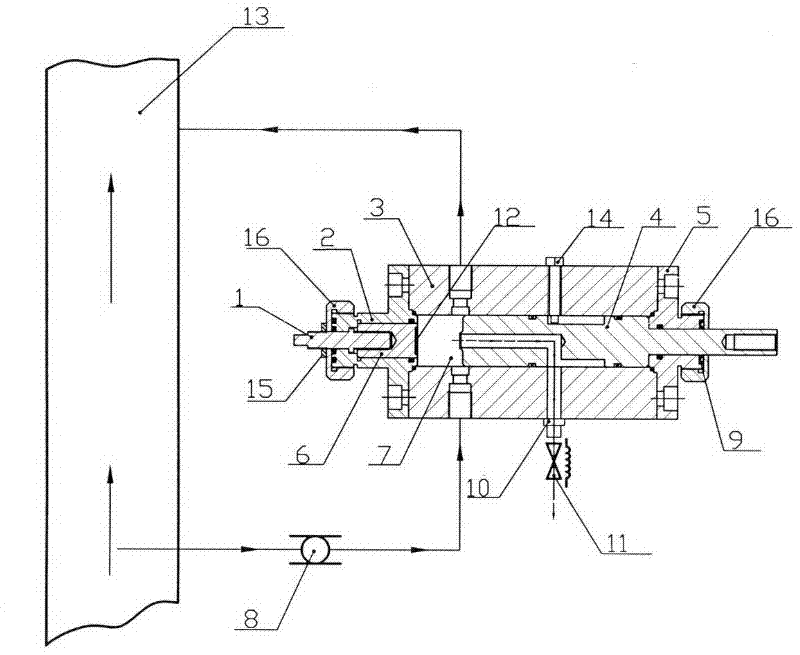 Crude oil pipeline sampling head