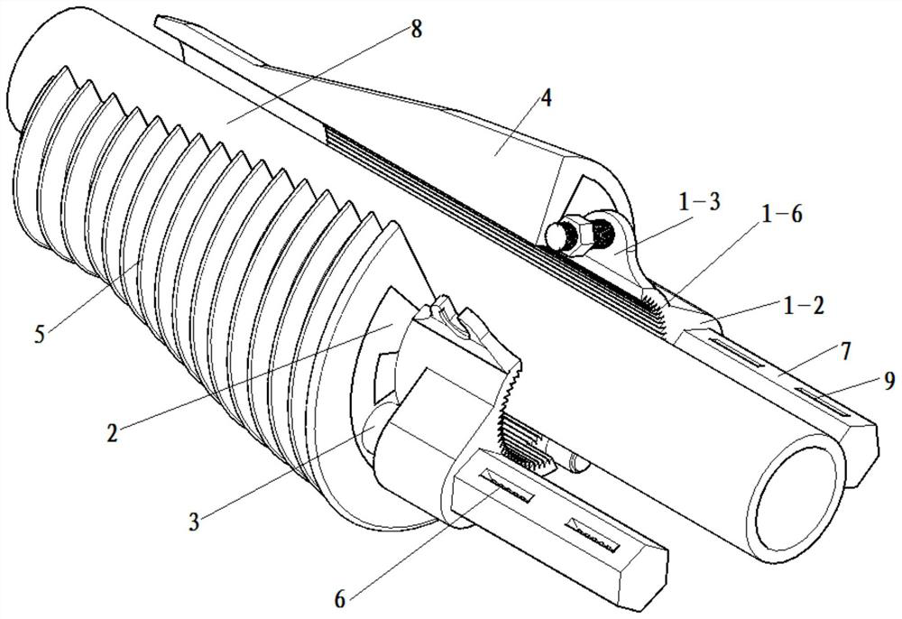 Energy-saving tunnel advanced small conduit quick-installed slurry-stopping structure