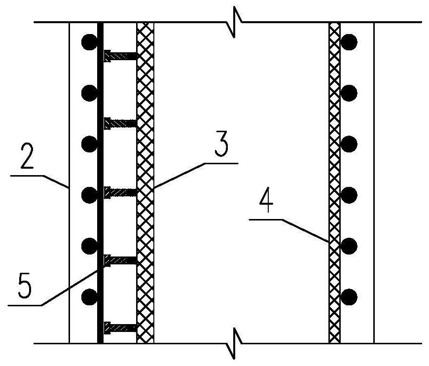 Connecting joint structure of steel pipe column and side wall invading into side wall