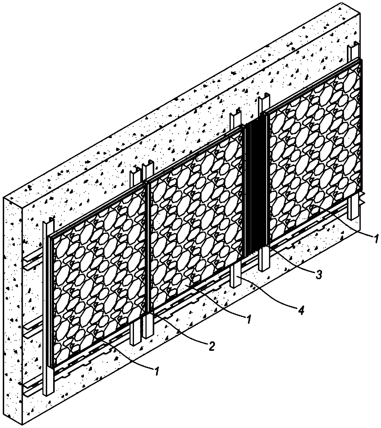 Wallboard installing structure and installing method of wallboard