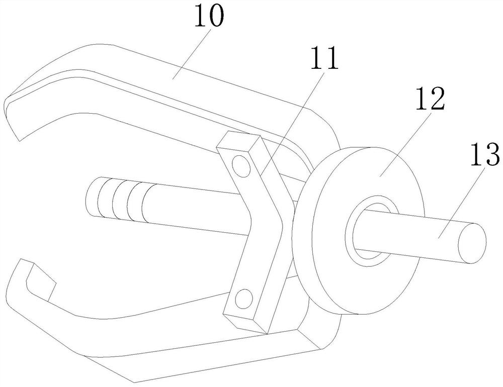 A bearing loading and unloading tool with improved centering degree and reduced friction rate