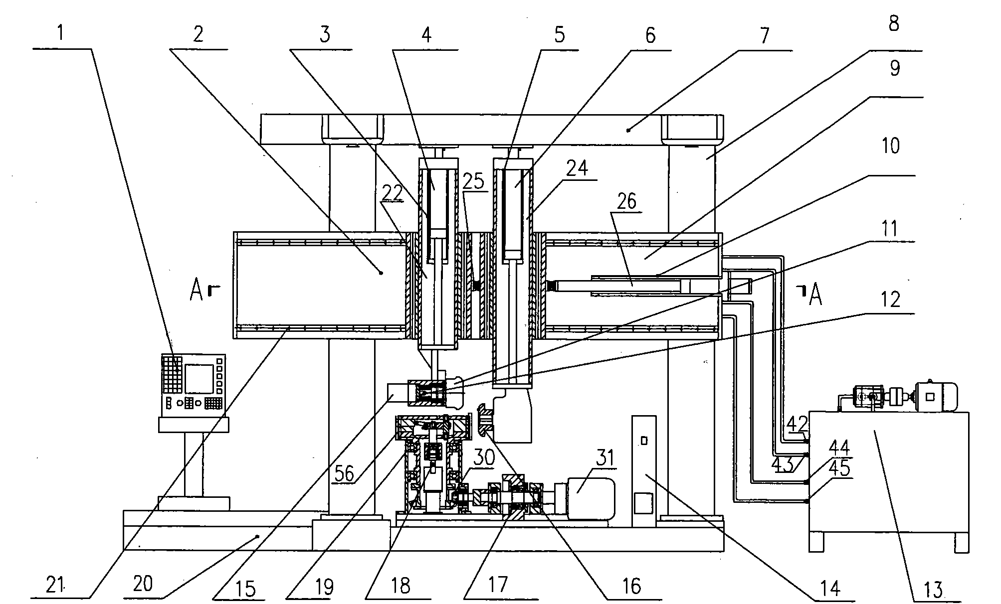 Special spinning machine for numerical control die-free fan