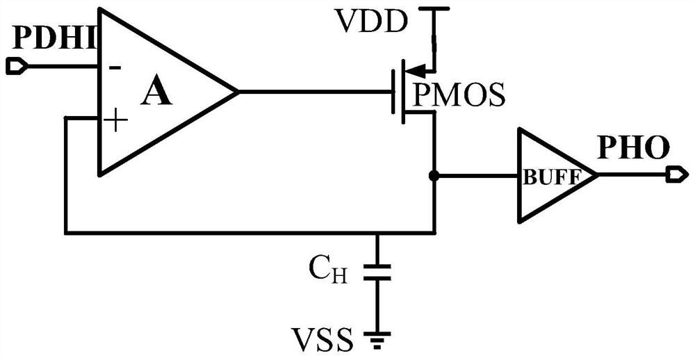 Peak holding circuit with peak mark output