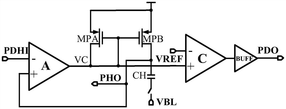 Peak holding circuit with peak mark output