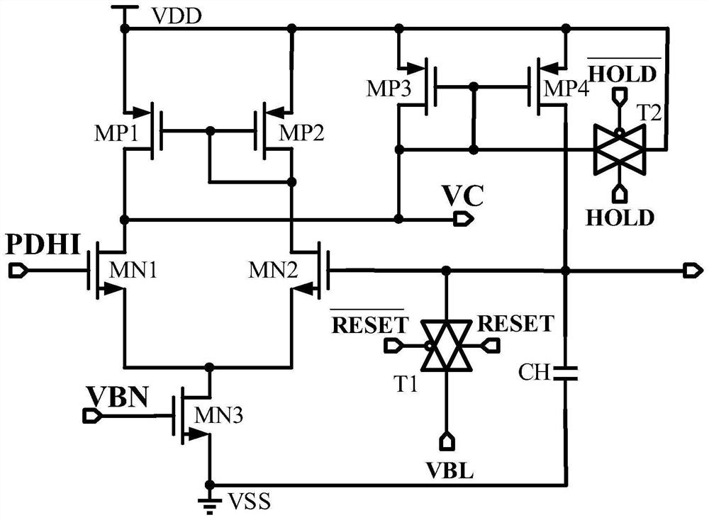 Peak holding circuit with peak mark output