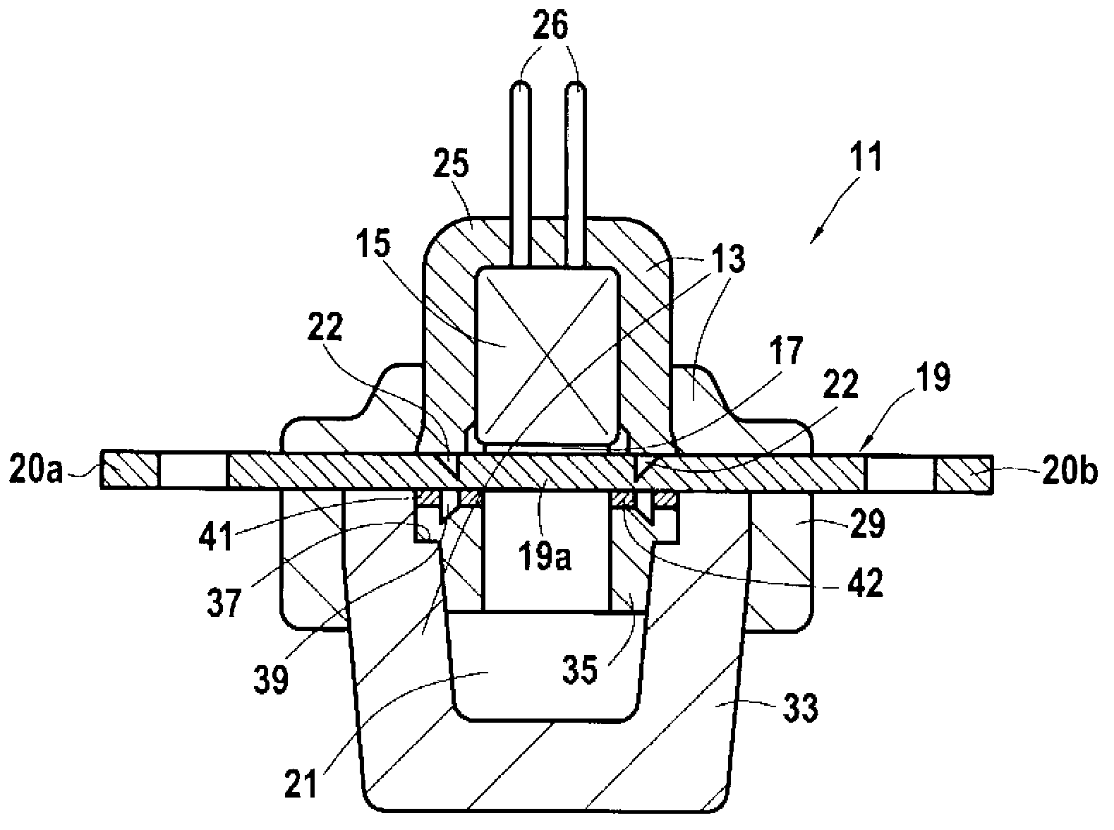 Electric circuit breaker with pyrotechnic actuation