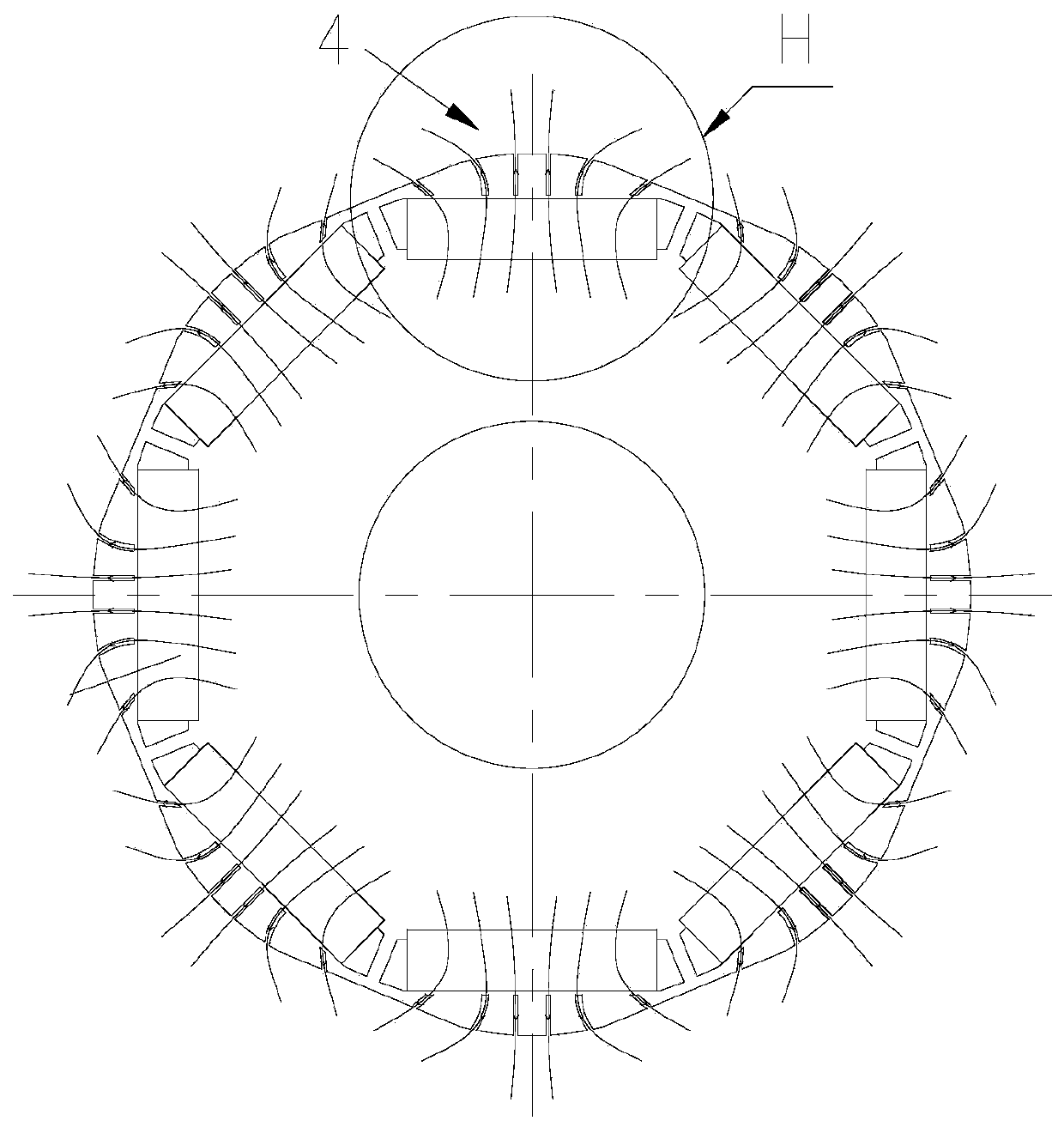 Brake system-used brushless motor rotor punching sheet structure