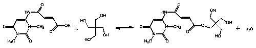 Uracil maleamic polyol ester and preparation method and application thereof