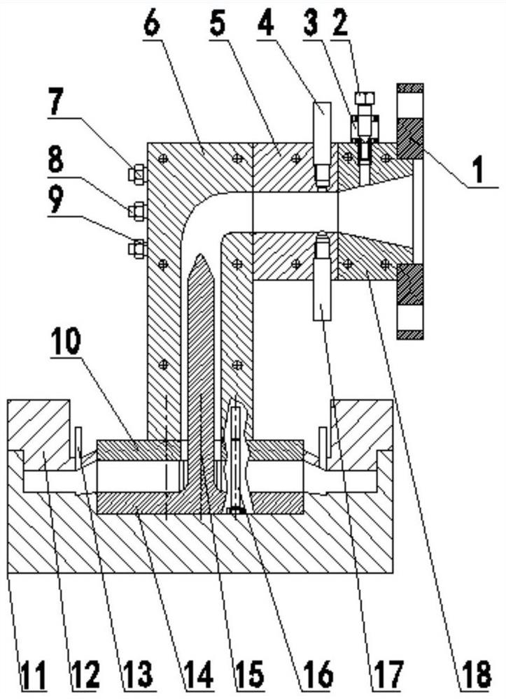 Short fiber radial orientation reinforced annular tread extrusion molding and prevulcanization integrated device