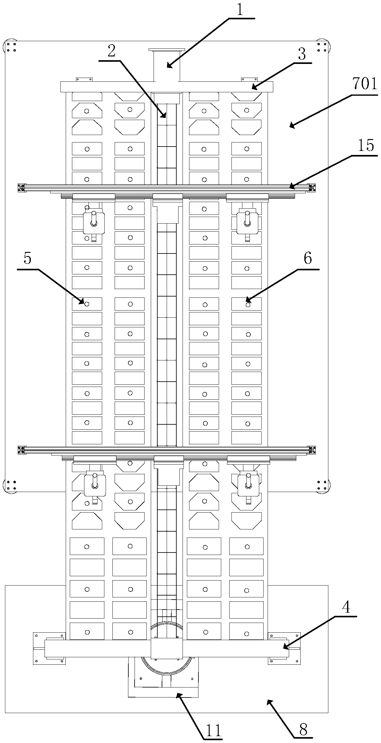 Dual-spreading solar wing vibration measuring device and method