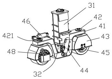 Self-deformation wheel rail type transport vehicle