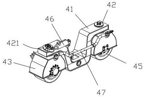 Self-deformation wheel rail type transport vehicle