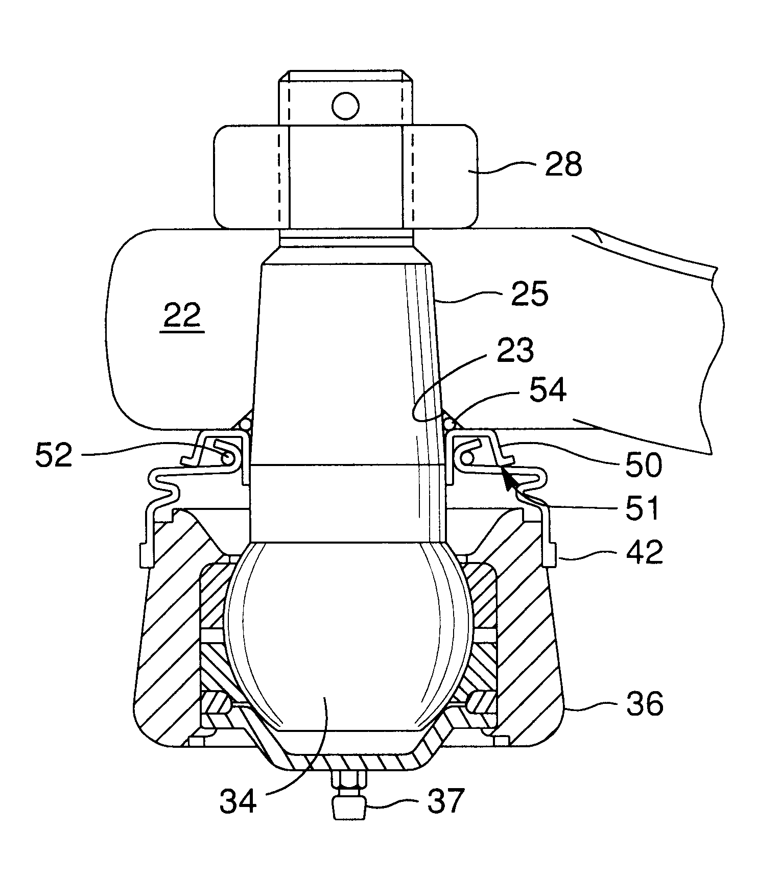 Unitized boot seal for ball joints