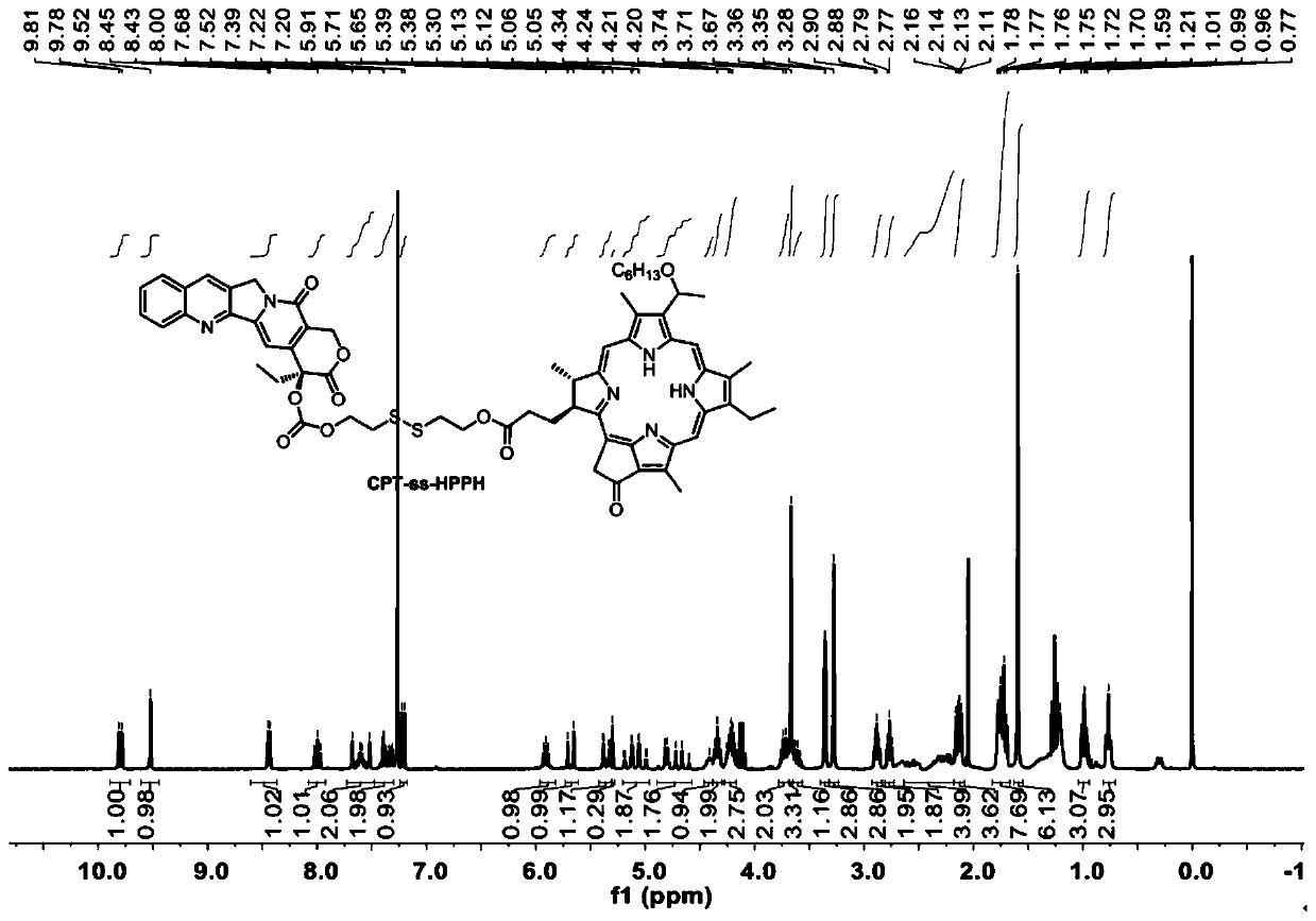 A kind of camptothecin-based heterodimer multifunctional prodrug and its preparation method and application