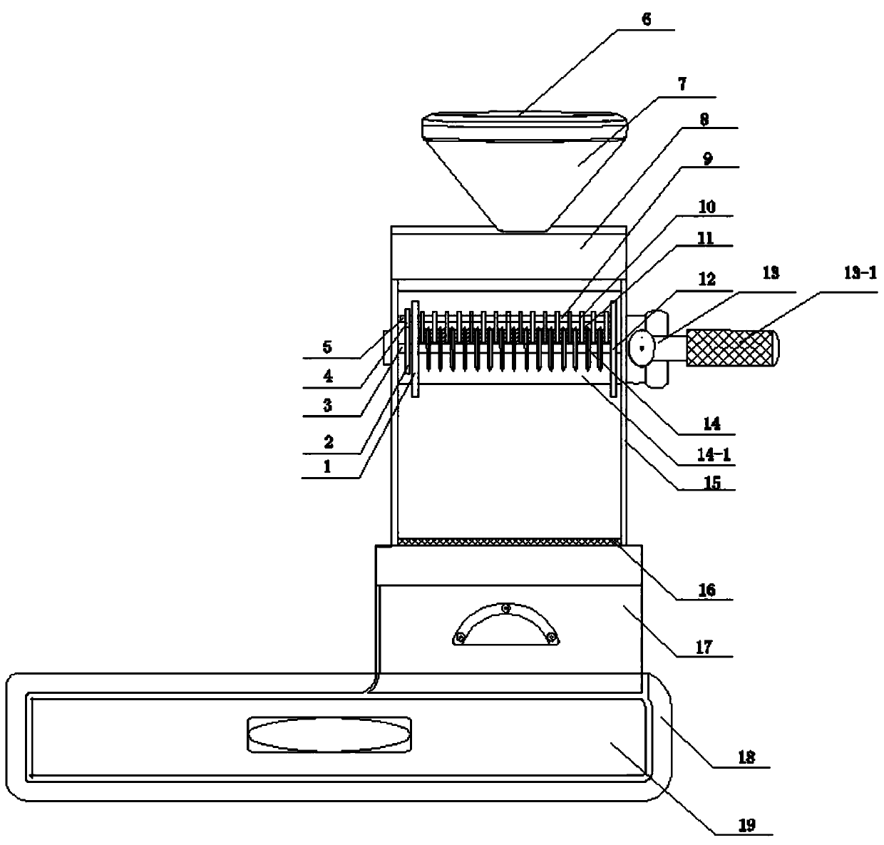 Grinding device suitable for frozen tissue