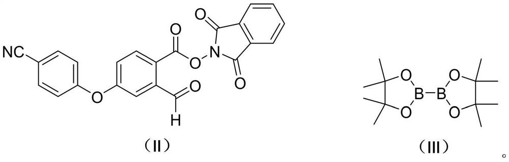 Preparation method of 2-formyl-4-(4-cyanophenoxy) phenylboronic acid pinacol ester
