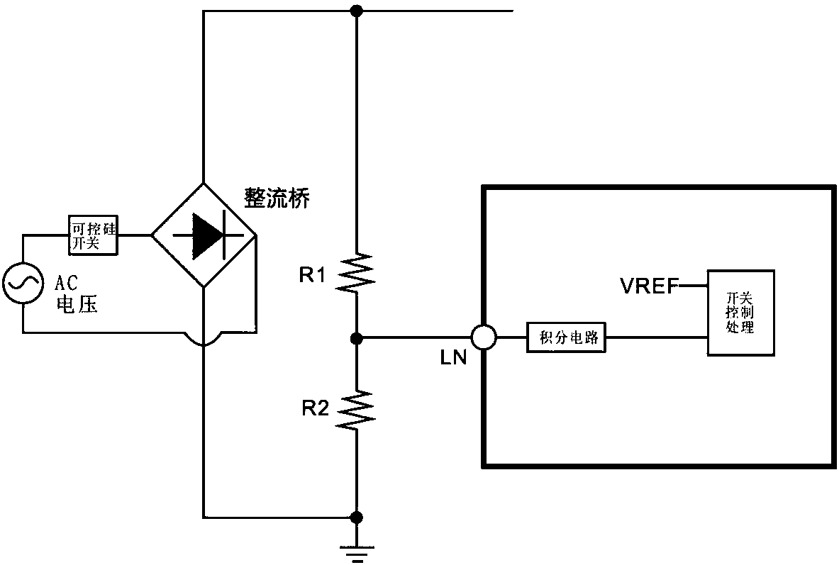 A linear led drive circuit for thyristor dimming