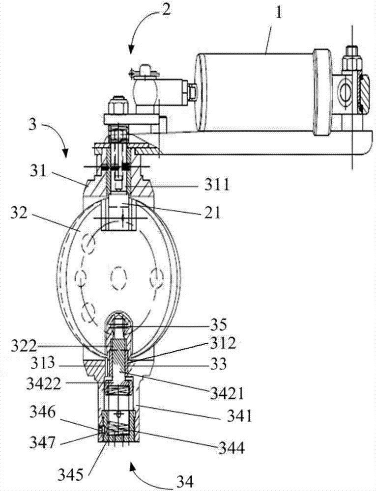 Pressure-limit air-leakage auxiliary braking valve device with air vent of piston tappet sleeve