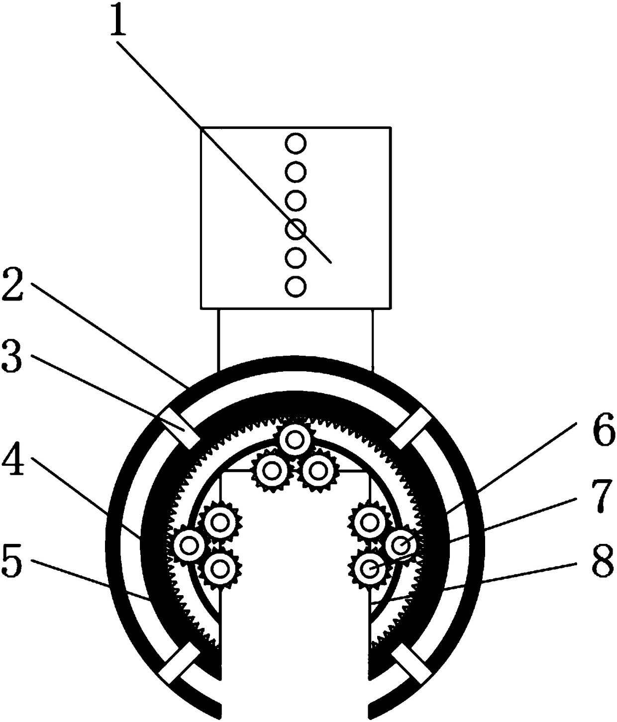 Efficient rust removing device for iron products for hardware manufacturing