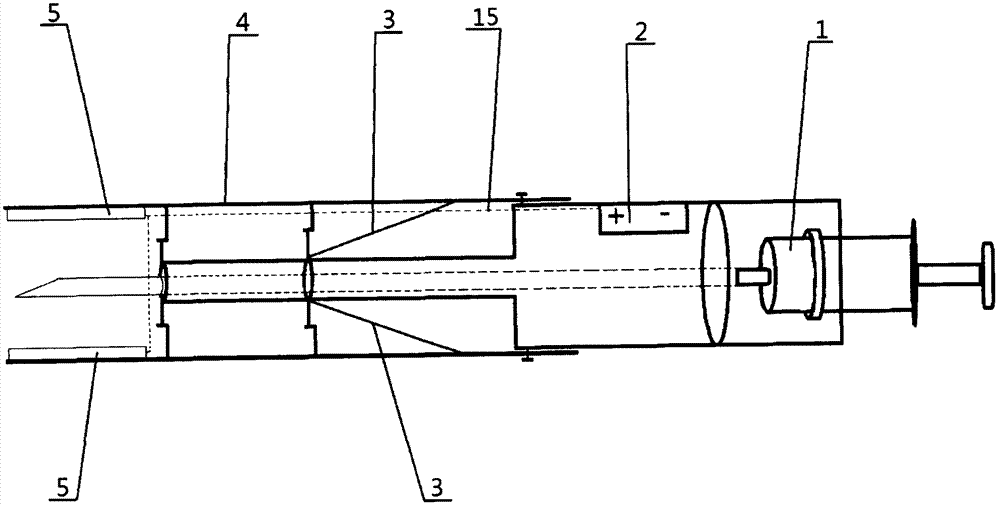 Pole injecting device capable of achieving automatic physical disinfection