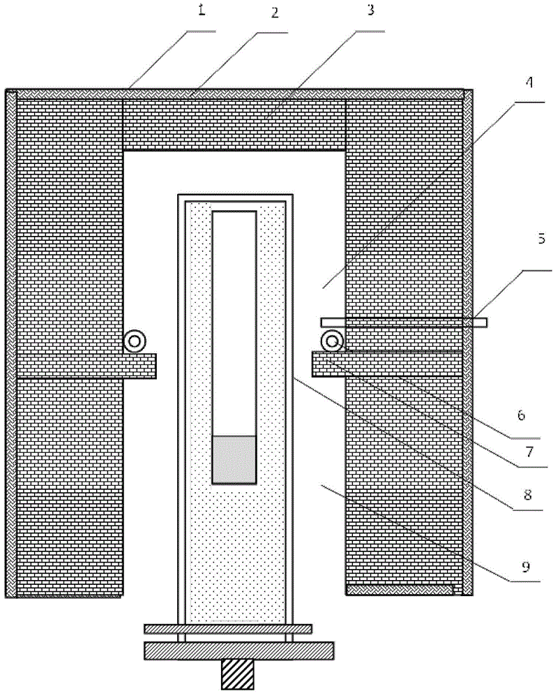 Growth device and method for growing wide-plate bismuth germanate crystals by descending method