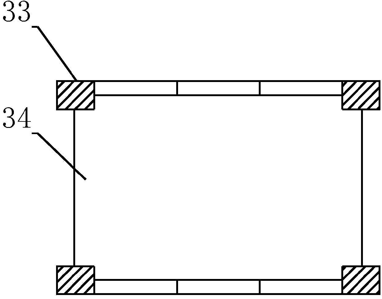 Supporting frame, forming assembly device of supporting frame and boxing method of supporting frame