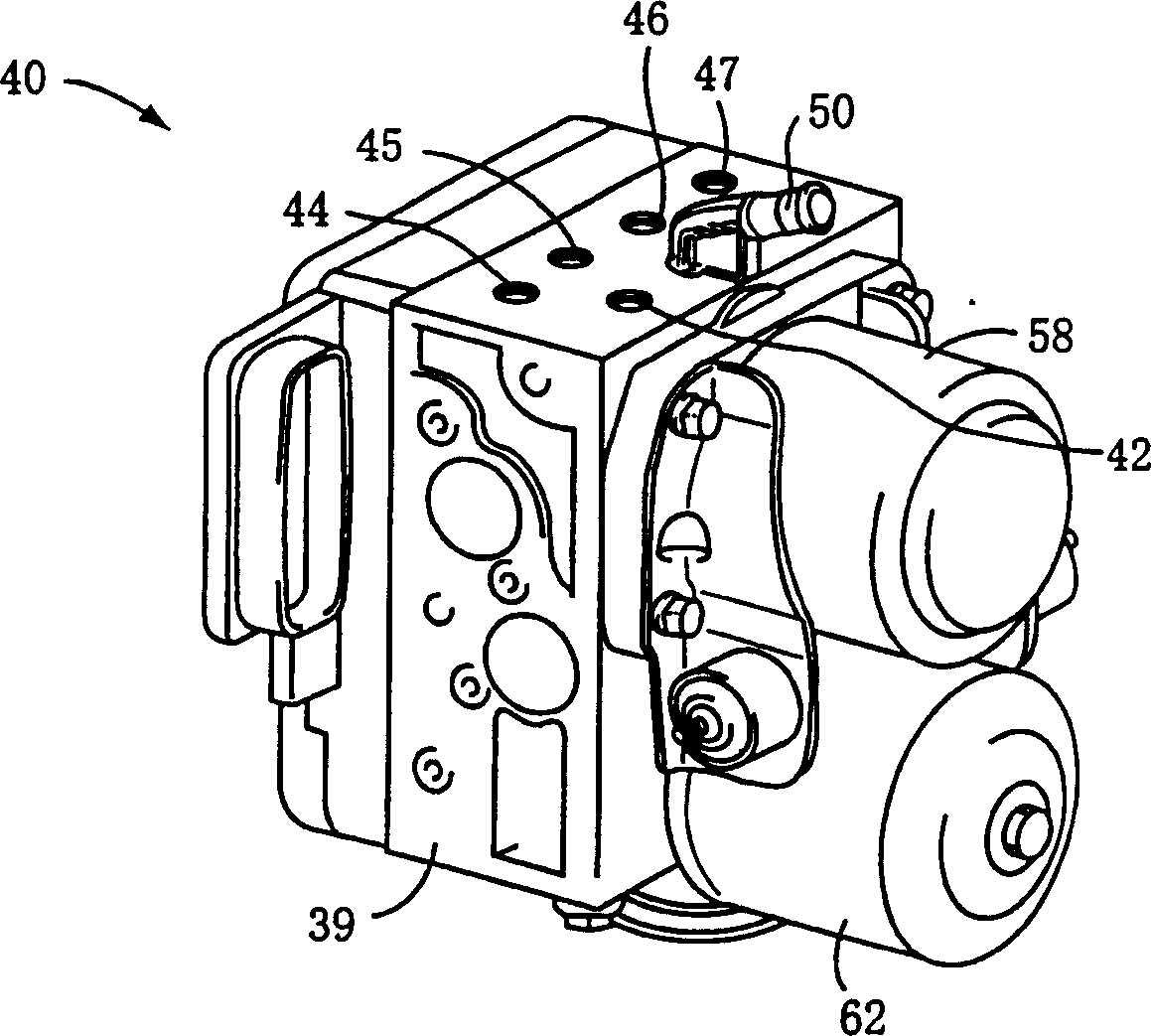 Electronically controlled hydraulic brake system