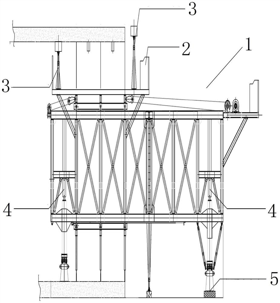 A trolley three-stage pouring working method