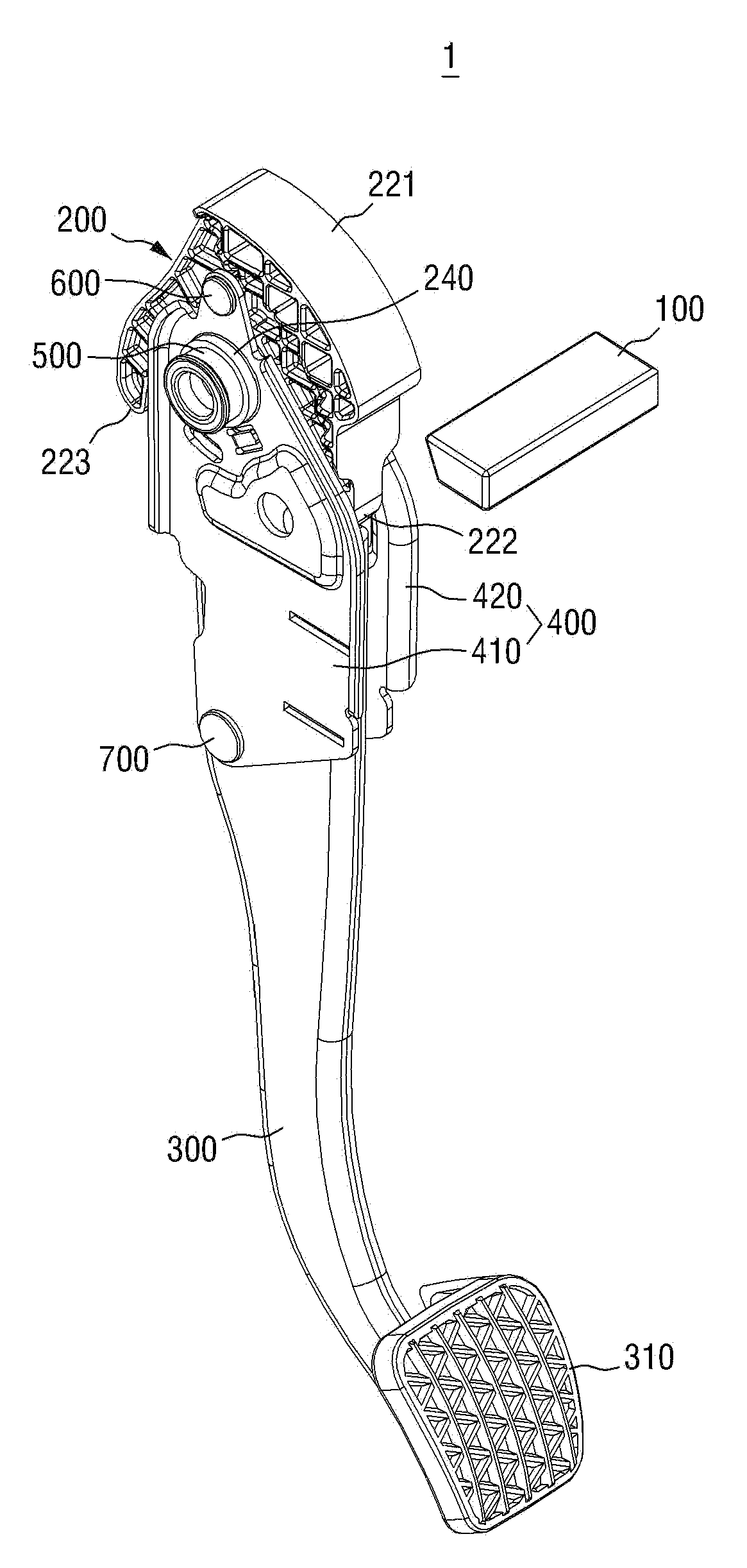 Apparatus for preventing automotive pedal from being pushed rearward