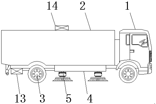 Road sweeping vehicle with dust collecting function