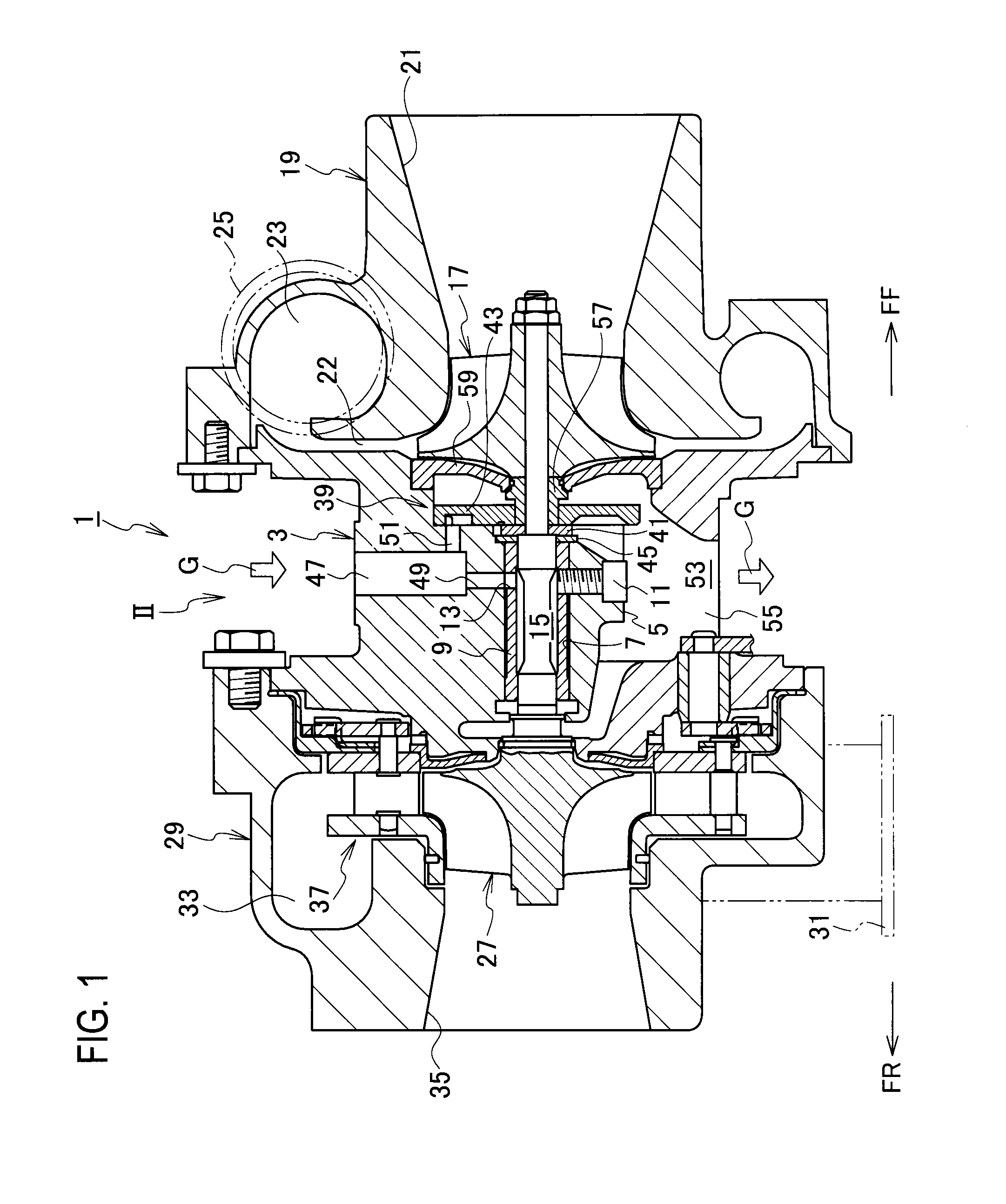 Thrust bearing structure and supercharger equipped with said thrust bearing structure