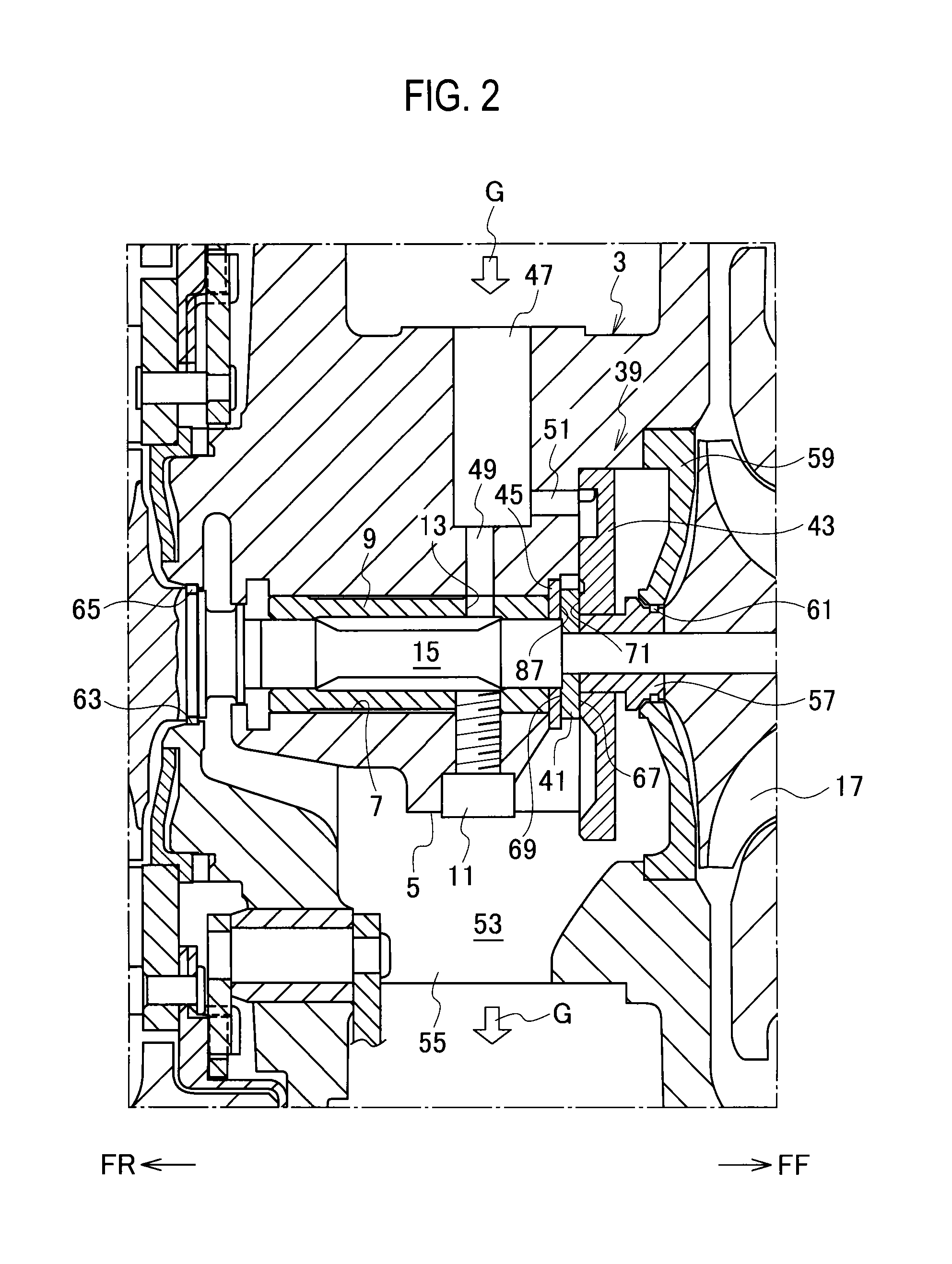 Thrust bearing structure and supercharger equipped with said thrust bearing structure