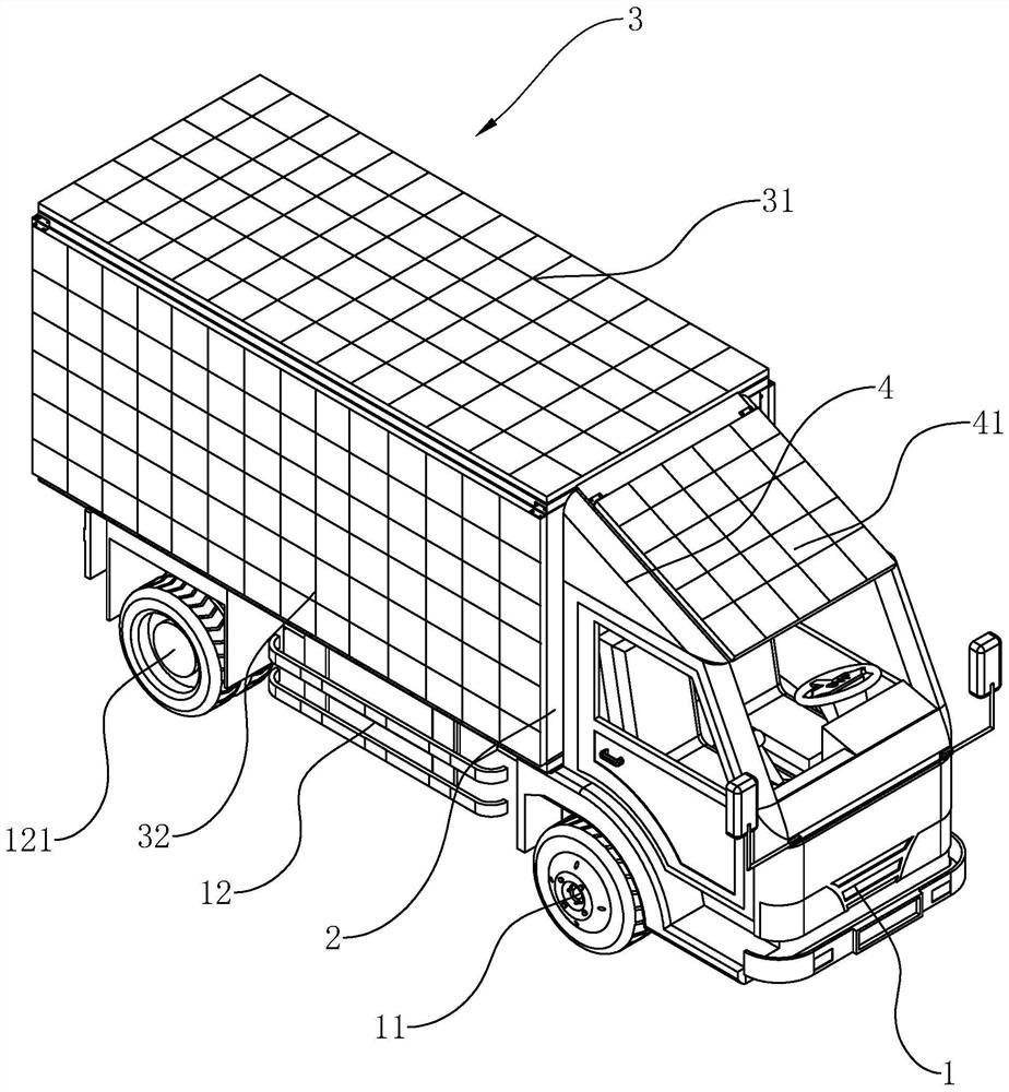 Photovoltaic new energy van-type electric vehicle and application thereof
