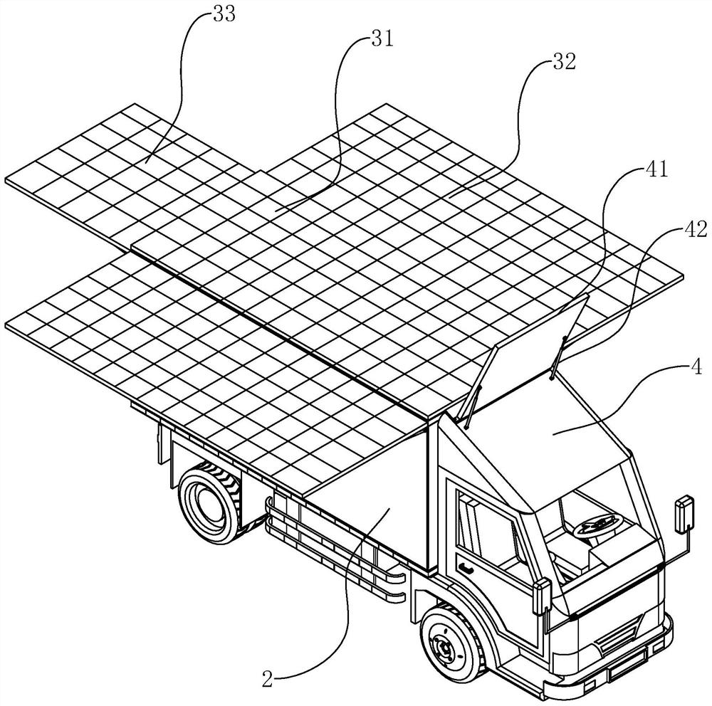 Photovoltaic new energy van-type electric vehicle and application thereof