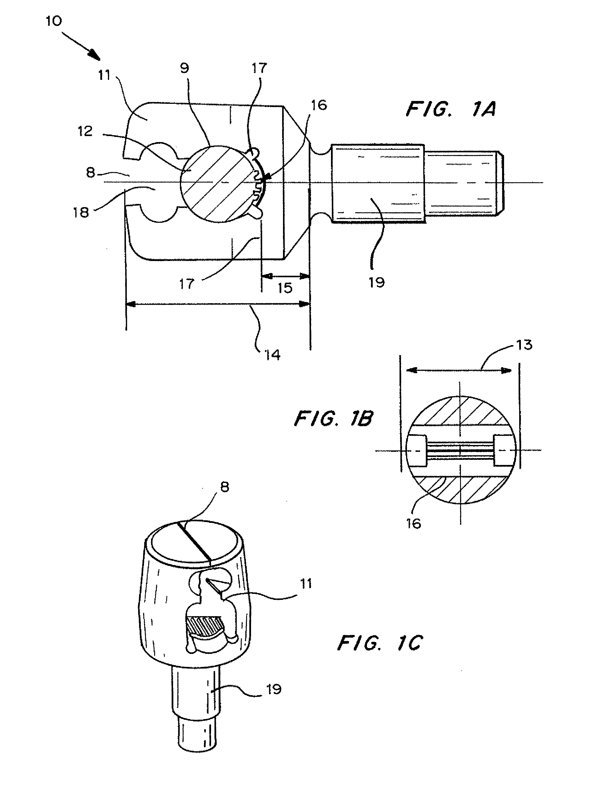 Shape memory locking device for orthopedic implants