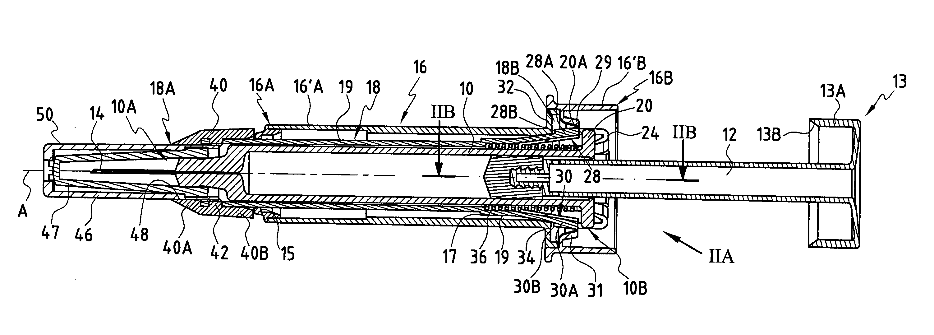 Safe support device for a syringe and an assembly comprising such a device and a syringe