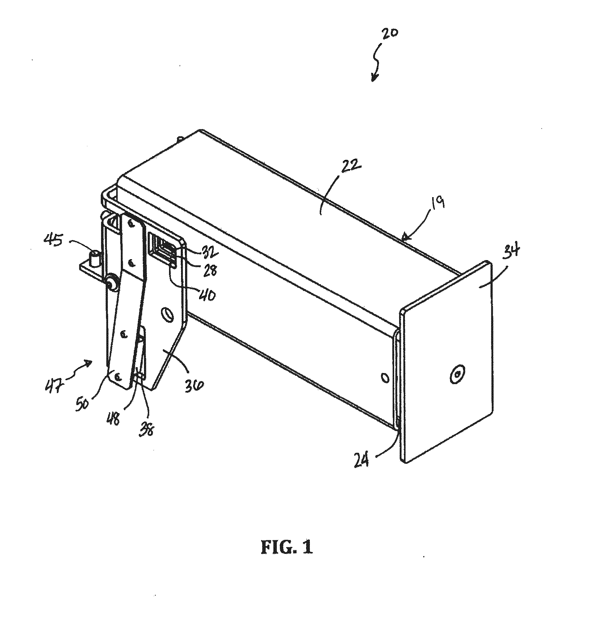 Swing-down jack with locks