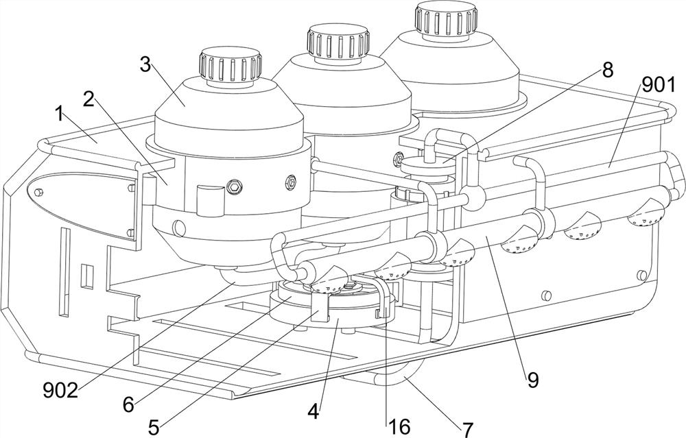 Multi-pesticide spraying instrument for agricultural planting