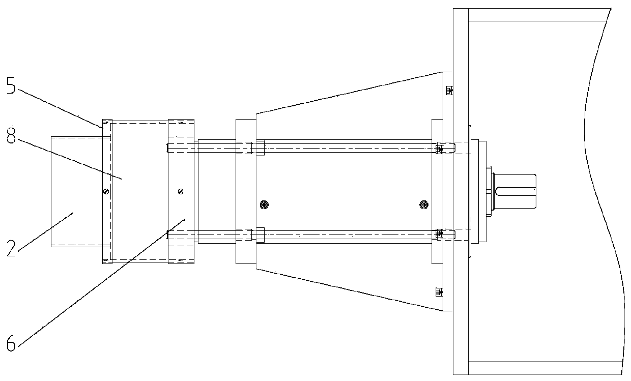 Butt joint transmission mechanism of automobile transmission test bed