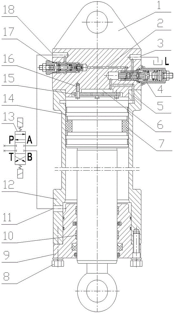 Adjustable-pressure and adjustable-flow buffer hydraulic cylinder, control method and hydraulic system