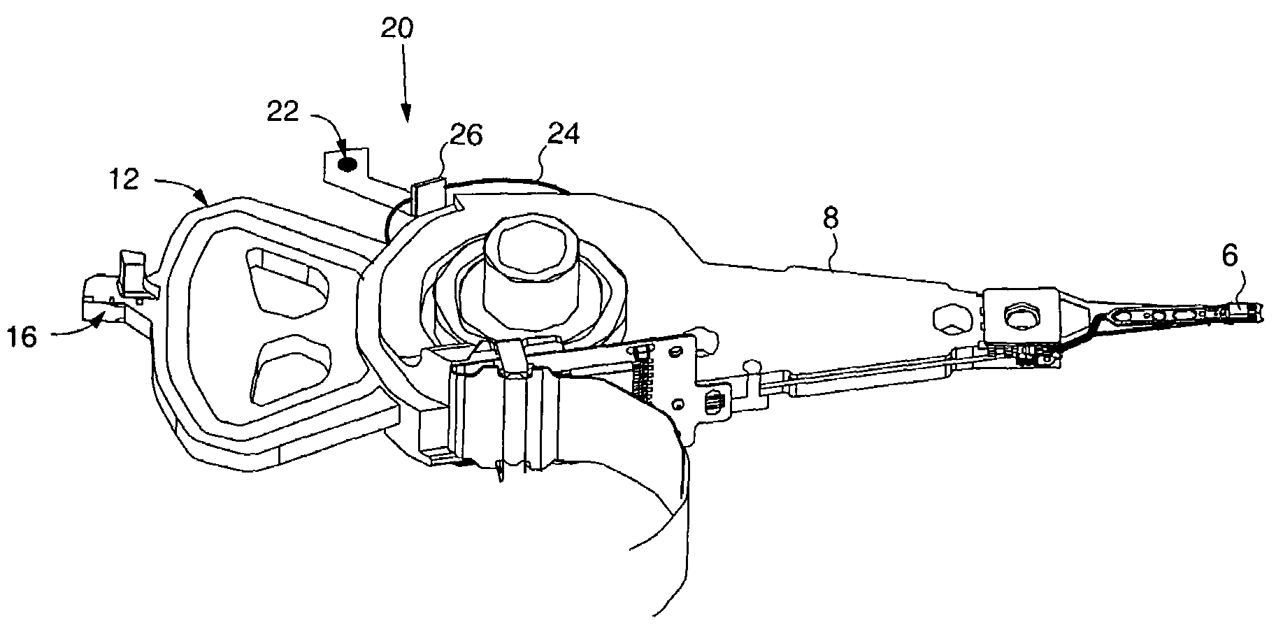 Disk drive using an optical sensor to detect a position of an actuator arm
