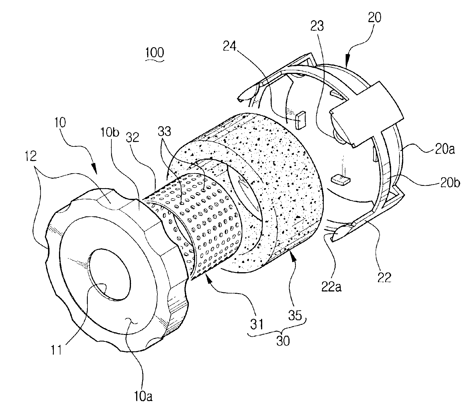 Dust collecting filter of vacuum cleaner and vacuum cleaner having the same