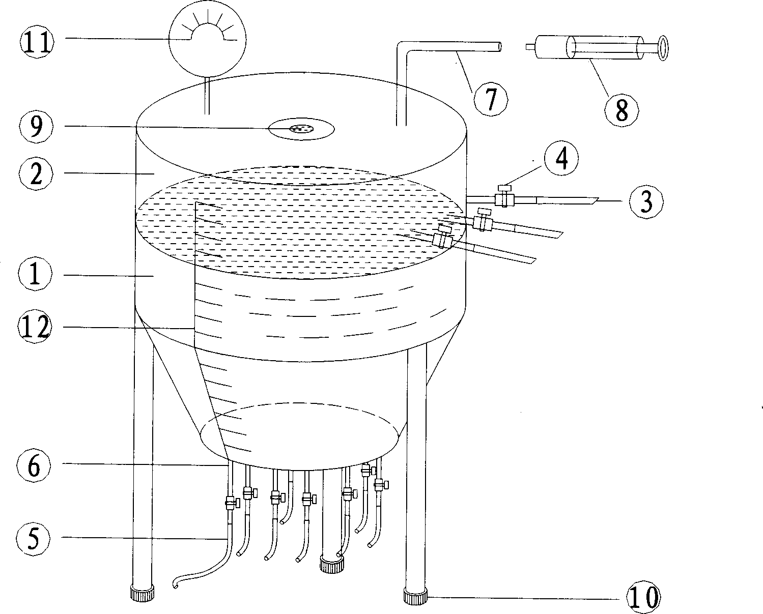 Buffered split flow device in use for electrophoresis of free stream