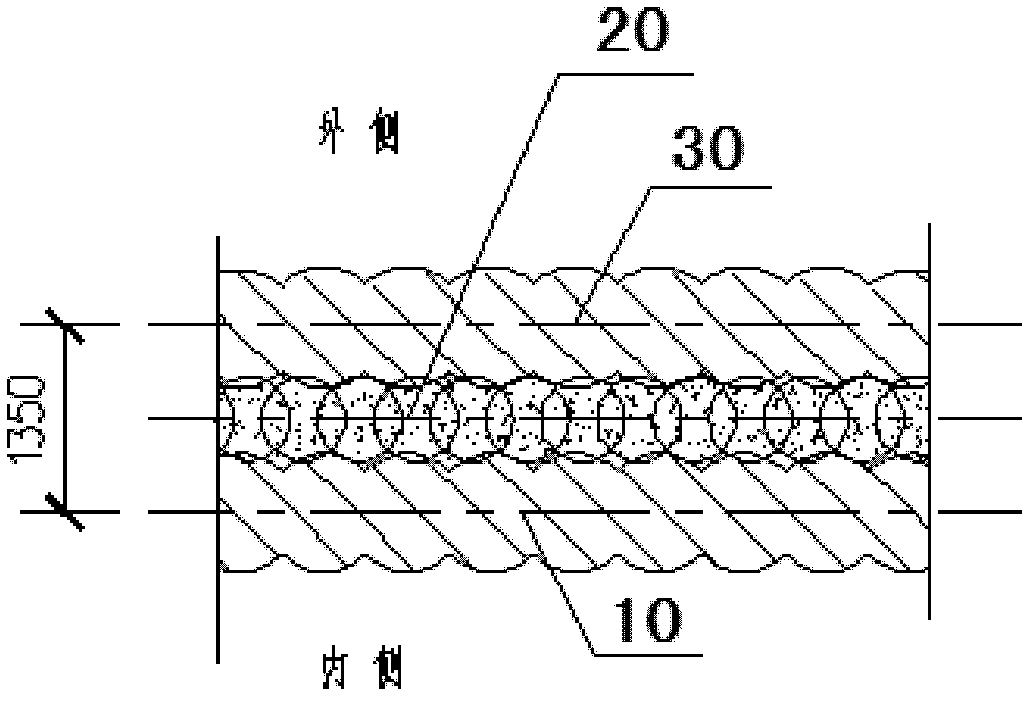 Combined seepage interception wall structure capable of running through complicated strong permeable bed and construction method