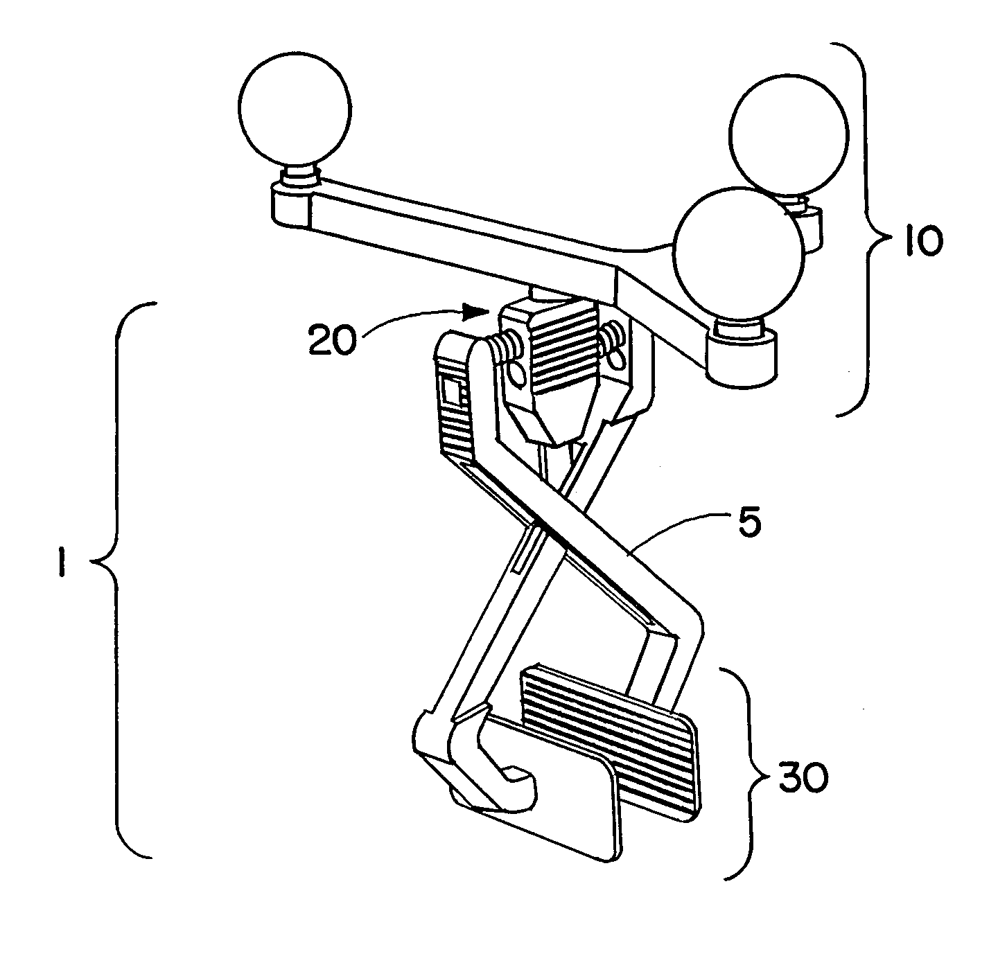 Adaptor for attaching a reference array to a medical instrument having a functional direction or plane