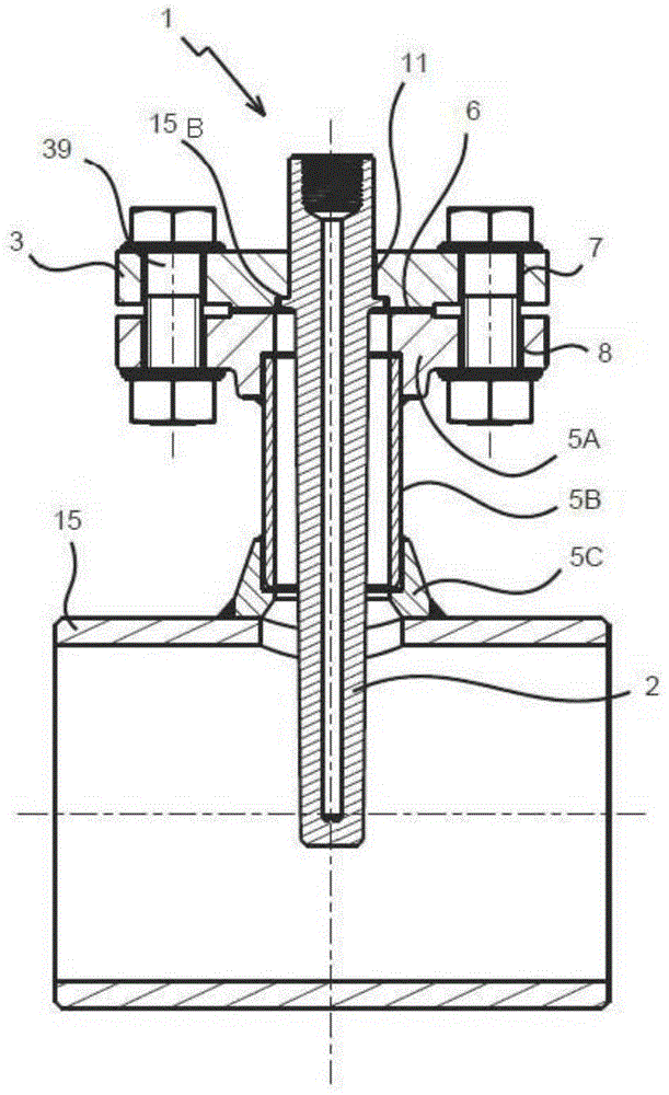 Adapter for measuring a physical variable