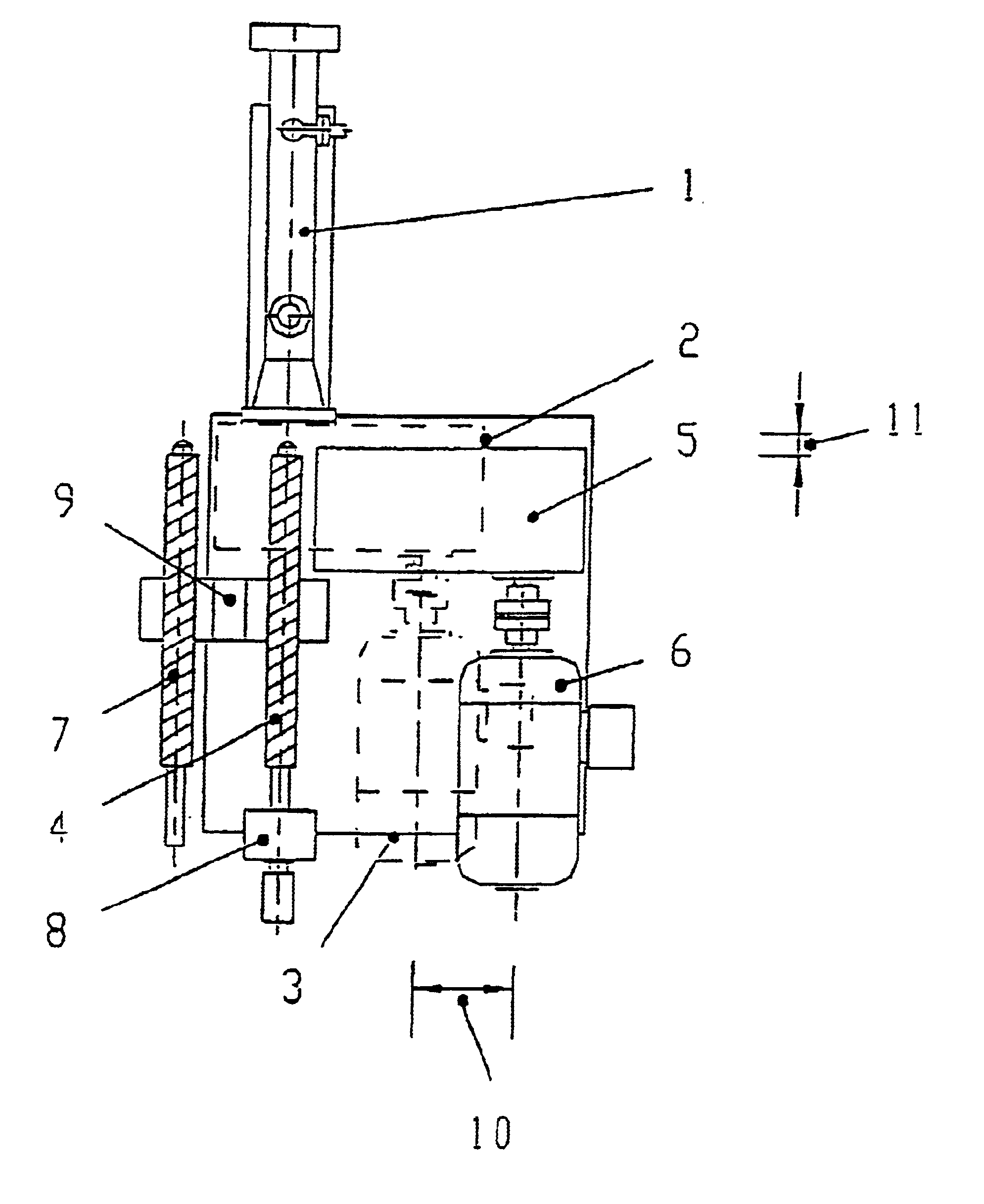 Extrusion system comprising a screw changing device