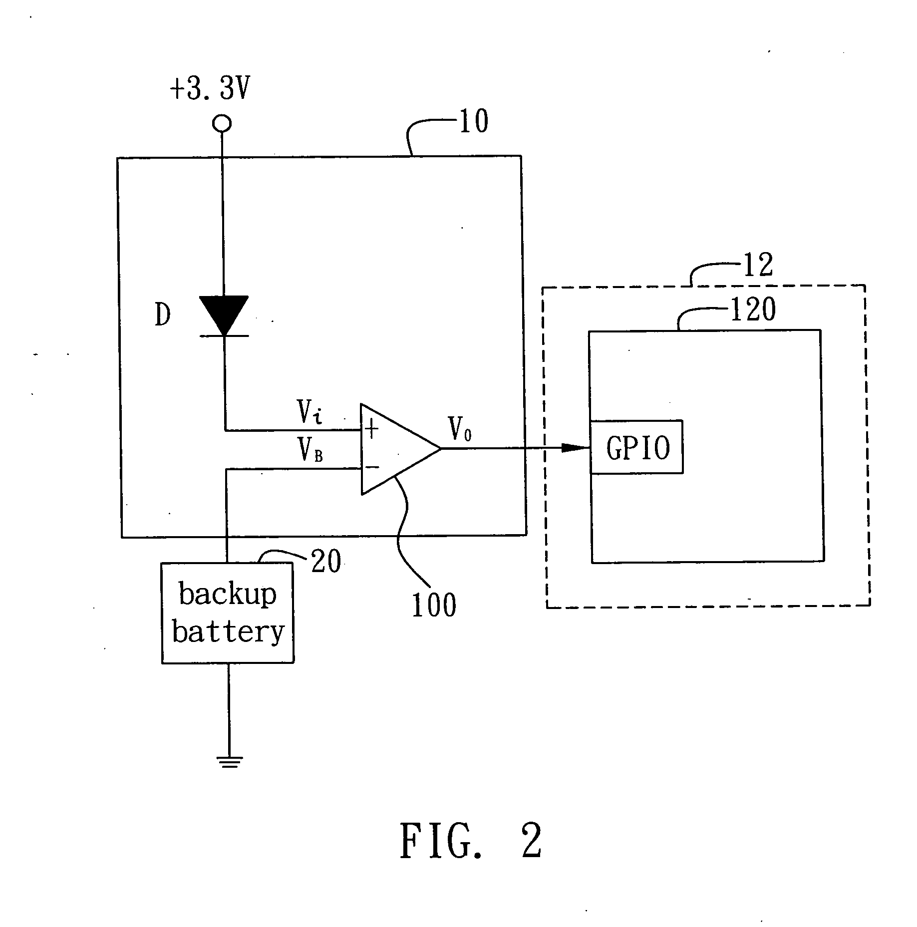 Battery power detecting system and method
